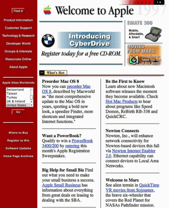How Popular Websites Looked Like When They Launched. 759780